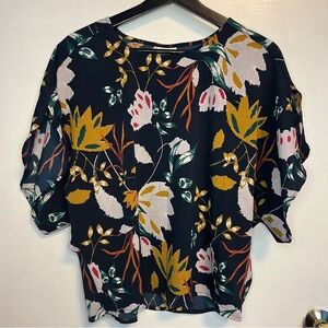Vila Floral Short Sleeve Blouse